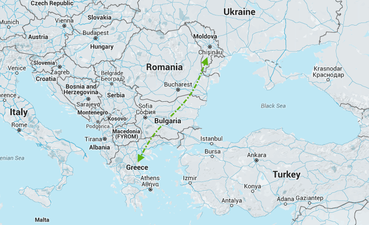перевозки из Молдовы в Грецию