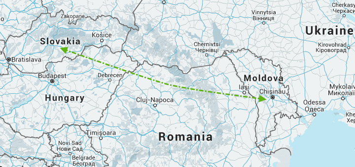Грузоперевозки Молдова - Словакия