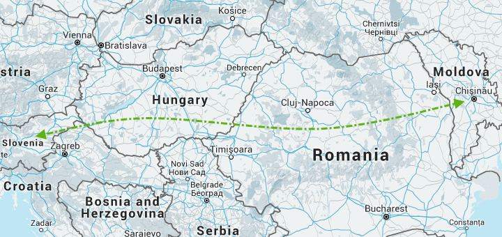 Грузопеервозки из Молдовы в Словению